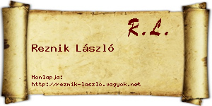 Reznik László névjegykártya